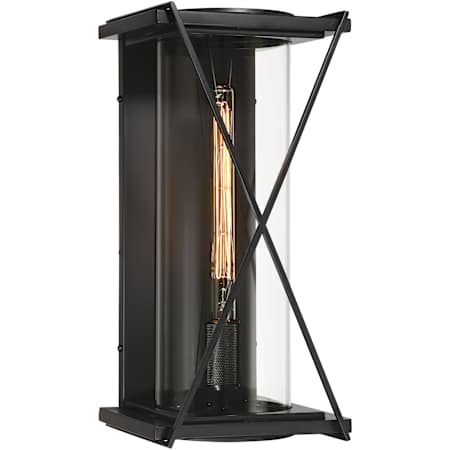 The Great Outdoors Rockhill 20" Tall Outdoor Wall Sconce Dark Matte Black