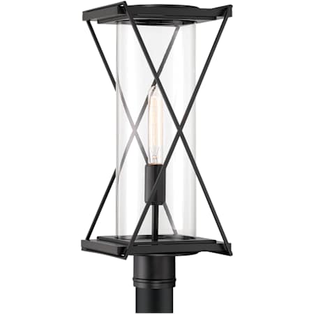 The Great Outdoors Rockhill 22" Tall Post Light Dark Matte Black