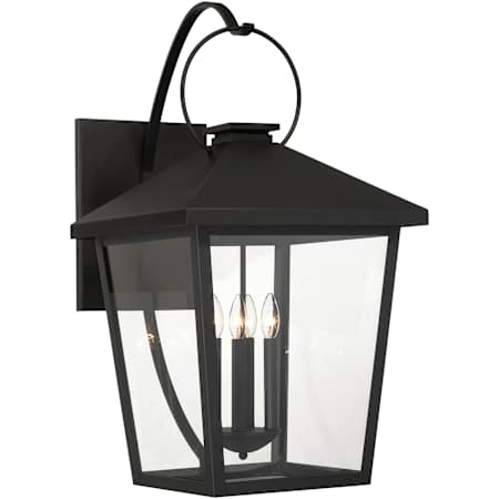 The Great Outdoors Parkside 4 Light 32" Tall Outdoor Wall Sconce Sand Coal Black