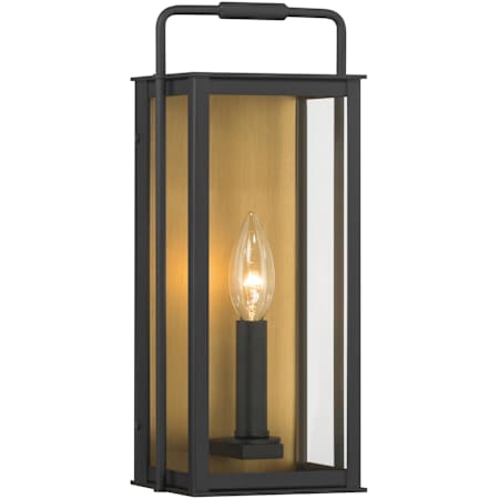 The Great Outdoors Aberdeen 13" Tall Outdoor Wall Sconce Sand Coal Black / Painted Legacy Brass