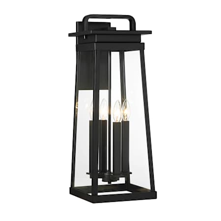 The Great Outdoors Isla Vista 4 Light 24" Tall Outdoor Wall Sconce with Clear Glass Coal