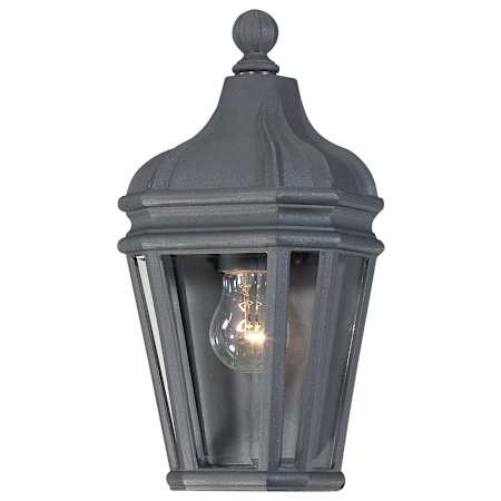 The Great Outdoors Harrison 1 Light 15" Tall Outdoor Wall Sconce with Clear Beveled Glass Black