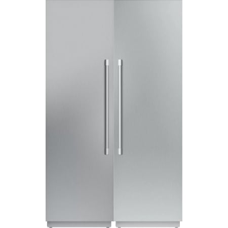 Thermador 23 Inch Wide Reversible Hinge Column Refrigerator and 24 Inch Wide Reversible Hinge Column Freezer with Cool Air Flow Technology Panel Ready