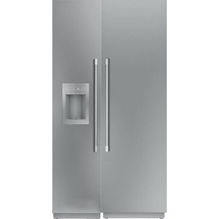 Thermador 24 Inch Wide Reversible Hinge Column Refrigerator and 18 Inch Wide Right Hinge Column Freezer with Cool Air Flow Technology Panel Ready