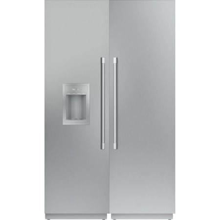 Thermador 24 Inch Wide Reversible Hinge Column Refrigerator and 24 Inch Wide Left Hinge Column Freezer with Cool Air Flow Technology Panel Ready