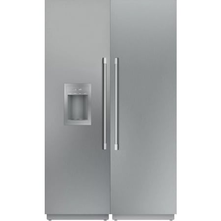 Thermador 24 Inch Wide Reversible Hinge Column Refrigerator and 24 Inch Wide Right Hinge Column Freezer with Cool Air Flow Technology Panel Ready