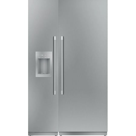 Thermador 30 Inch Wide Reversible Hinge Column Refrigerator and 18 Inch Wide Left Hinge Column Freezer with Cool Air Flow Technology Panel Ready