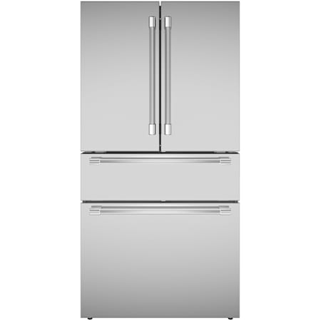 Thermador Professional 36 Inch Wide 20.4 Cu. Ft. Energy Star Certified French Door Refrigerator Stainless Steel