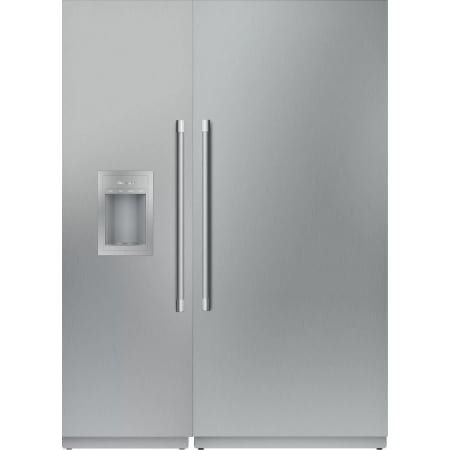 Thermador 36 Inch Wide Reversible Hinge Column Refrigerator and 24 Inch Wide Right Hinge Column Freezer with Cool Air Flow Technology Panel Ready