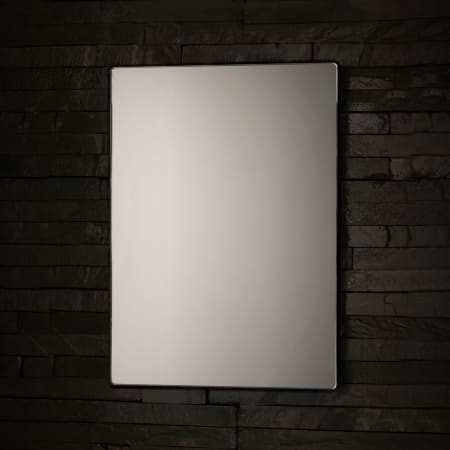 ThermaSol Rhombus 12-1/2" W x 17" H Modern Rectangular Frameless Bathroom Mirror N/A