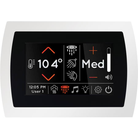 ThermaSol SignaTouch LCD Steam Shower Controller with Light, Sound, Steam, and Water Control - Less Digital Shower Valve White