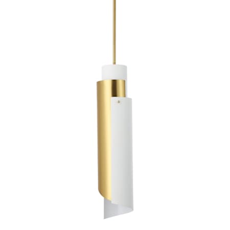Thesis Enzio 1 Light 6" Wide Mini Pendant with Metal Shade Brushed Gold