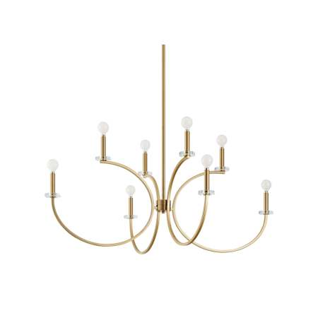 Thesis Florian 8 Light 44" Wide Abstract Chandelier Brushed Gold