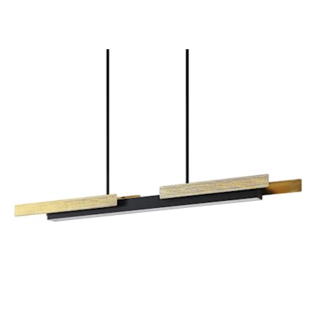 Thesis Grazia 2 Light 48" Wide LED Linear Chandelier Matte Black