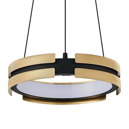 Thesis Grazia 15" Wide LED Convertible Pendant Matte Black