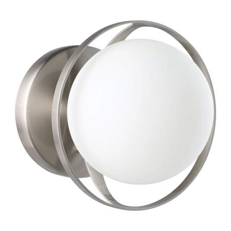 Thesis Parker 1 Light 6" Wide Bathroom Sconce with Etched Opal Glass Shade Brushed Nickel
