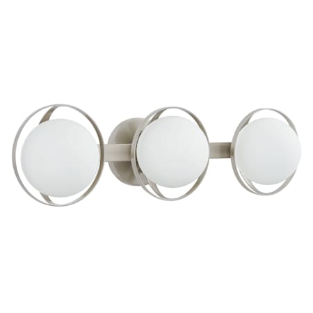 Thesis Parker 3 Light 24" Wide Vanity Light with Etched Opal Glass Shades Brushed Nickel