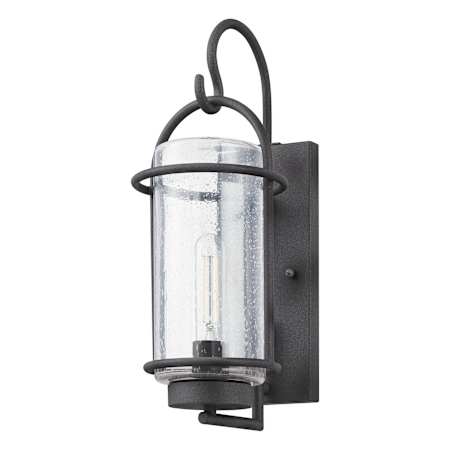 Thesis Taplow 1 Light 17" Tall Outdoor Wall Sconce with Clear Seeded Glass Shade Weathered Zinc