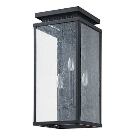 Thesis Overton 3 Light 20" Tall Outdoor Wall Sconce with Clear Antique Glass Matte Black