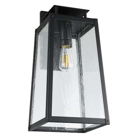 Thesis Salford 1 Light 19" Tall Outdoor Wall Sconce with Clear Antique Glass Matte Black