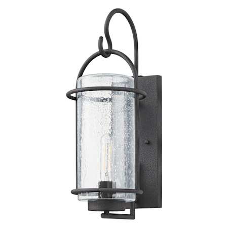 Thesis Taplow 1 Light 19" Tall Outdoor Wall Sconce with Clear Seeded Glass Shade Weathered Zinc