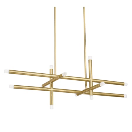 Thesis Manhattan 12 Light 48" Wide LED Linear Chandelier Brushed Gold