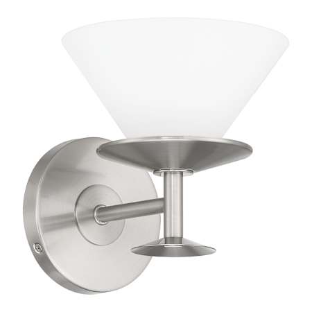 Thesis Tremolo 1 Light 7" Wide Vanity Light with Etched Opal Glass Brushed Nickel