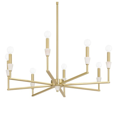 Thesis Montclair 8 Light 32" Wide Candle Style Chandelier Brushed Gold