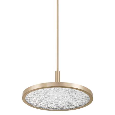 Thesis Courtney 18" Wide 5CCT LED Convertible Pendant with Clear Water Glass Champagne Gold