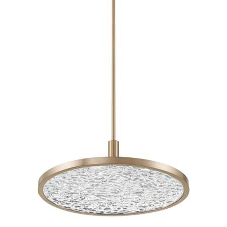Thesis Courtney 24" Wide 5CCT LED Convertible Pendant with Clear Water Glass Champagne Gold