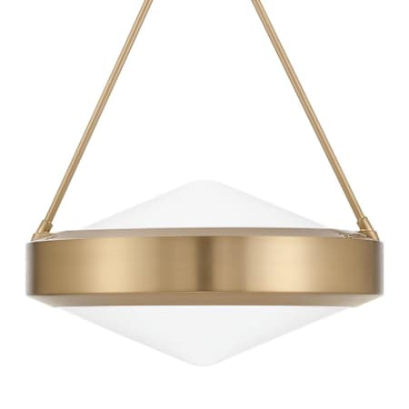 Thesis Agate 3 Light 15" Wide Pendant with Opal Glass Shade Champagne Gold
