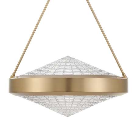 Thesis Agate 4 Light 20" Wide Pendant with Clear Holophane Glass Shade Champagne Gold