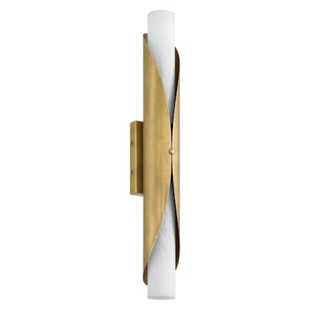 Thesis Crescendo 2 Light 30" Tall Wall Sconce with Alabaster Glass Natural Brass