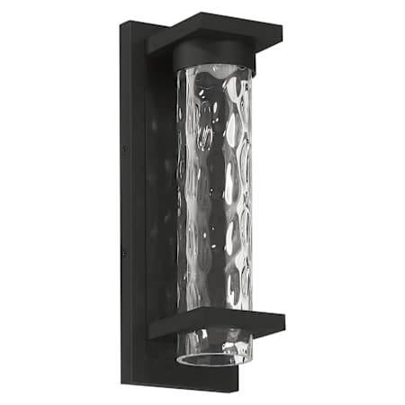 Thesis Lionel 14" Tall LED Outdoor Wall Sconce with Clear Water Glass Shade Textured Black