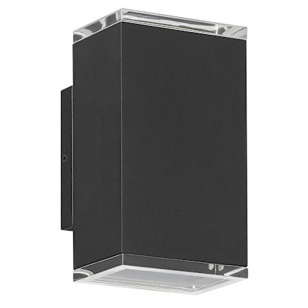 Thesis Jasper 2 Light 8" Tall LED Outdoor Wall Sconce Textured Black
