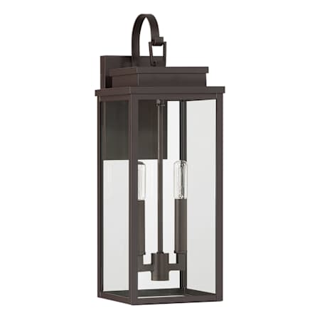 Thesis Hillside 2 Light 20" Tall Outdoor Wall Sconce with Clear Glass Dark Bronze