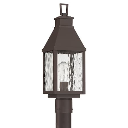 Thesis Glencrest 1 Light 20" Exterior Post Light with Clear Water Glass Dark Bronze