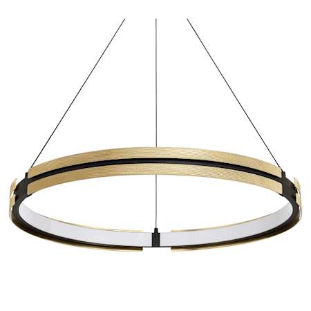 Thesis Grazia 36" Wide LED Ring Chandelier Matte Black