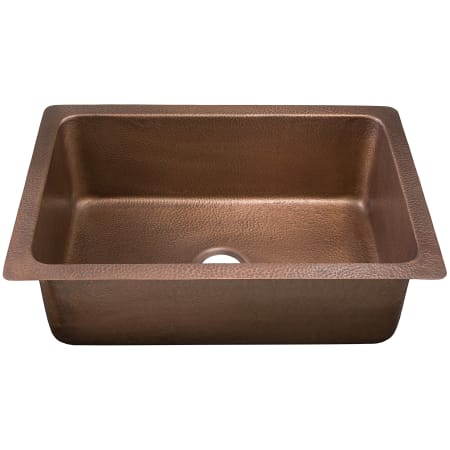 Thompson Traders Renovations 27"L Single Basin Drop-In/Undermount Copper Kitchen Sink Medium Antique