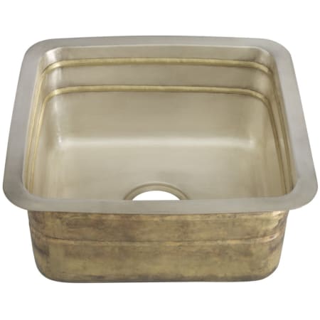 Thompson Traders 17 x 15 Inch Quintana Square Bar / Prep Sink Satin Brass / Burnished Nickel