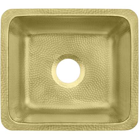 Thompson Traders Rivera Hammered 17" Drop In or Undermount Single Basin Brass Bar Sink Brass