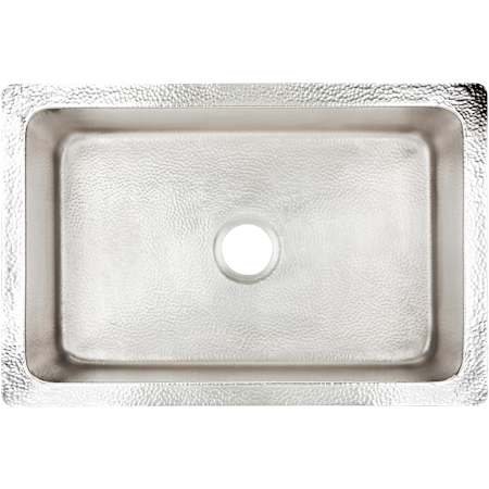 Thompson Traders Renovations 27"L Single Basin Drop-In/Undermount Copper Kitchen Sink Hammered Stainless Steel