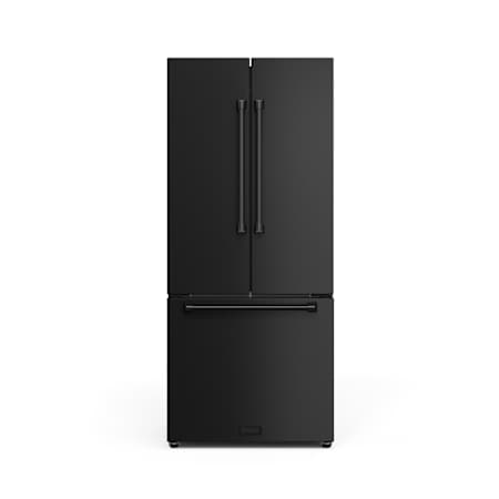 Thor Kitchen Gordon Ramsay 30 Inch Wide 17.5 Cu. Ft. Energy Star Certified French Door Refrigerator with Electronic Touch Controls Matte Black