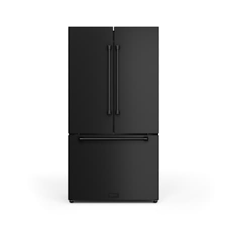 Thor Kitchen Gordon Ramsay 36 Inch Wide 20.3 Cu. Ft. Energy Star Certified French Door Refrigerator with Fast Cooling and Fast Freezing Matte Black