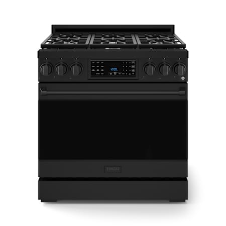 Thor Kitchen Gordon Ramsay 6 Cu. Ft. Free Standing Gas Range with Continuous Cooking Grates Matte Black