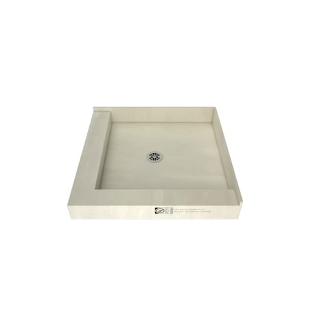 Tile Redi Redi Base 32" x 32" Rectangular Shower Base with Double Threshold and Center Drain Polished Chrome