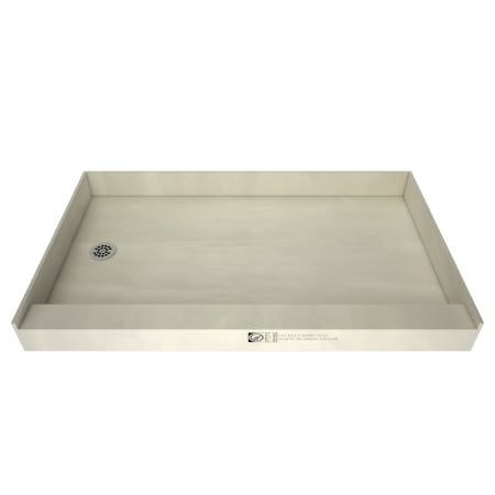 Tile Redi Redi Base 33" x 60" Rectangular Shower Base with Single Threshold and Left Drain Polished Chrome
