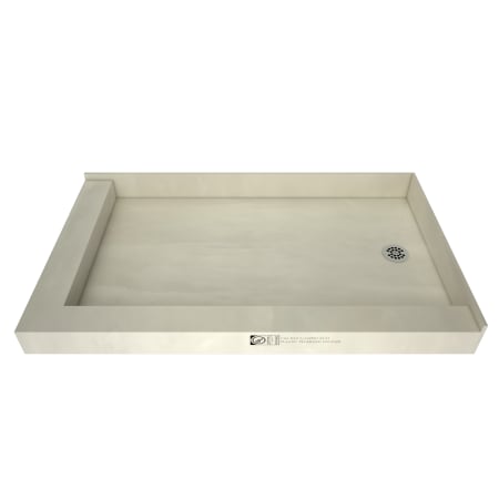 Tile Redi Redi Base 34" x 60" Rectangular Shower Base with Double Threshold and Right Drain Polished Chrome
