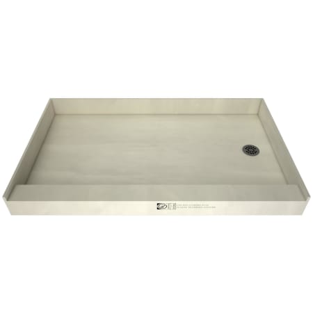 Tile Redi Redi Base 54" x 37" Rectangular Shower Base with Single Threshold and Right Drain Brushed Nickel