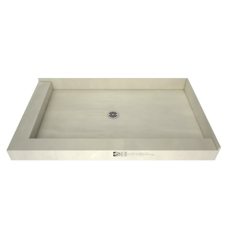 Tile Redi Redi Base 37" x 60" Rectangular Shower Base with Double Threshold and Center Drain Polished Chrome